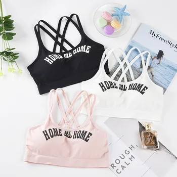 

Sports Bra Yoga Women Push Up Bra For Women Fitness Top Sport Bra Letters Black White Running Yoga Gym Fitness Crop Top Women