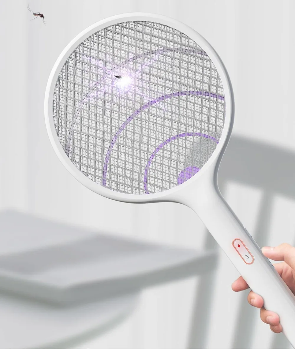Qualitell 2in1 Electric Mosquito Swatter Dispeller Mosquito Killer Lamp Wall-mounted Mosquito Killing Dispeller USB Charging With Base Bracket (23)