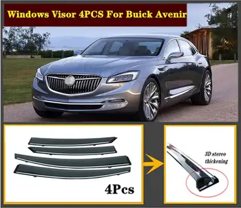

4pcs Set 2015-2020 OEM For Buick Excelle Stainless steel window Visor Shade Vent Wind Rain Deflector Guards Cover