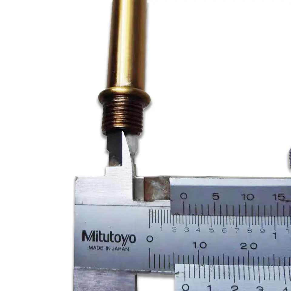 2pcs Retro Gold Ancient M10 Outer Teeth Double Head Metal Hollow Straight Tube Table Lamp Lamp Holder Connection Tube DIY table lamp