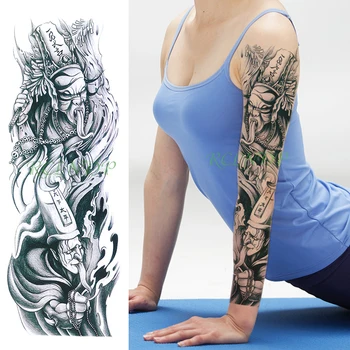 

Waterproof Temporary Tattoo Sticker Black and white impermanence Chinese myth character arm fake tatto flash tatoo for men women