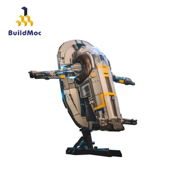 

BuildMoc Star Wars Series Toys MOC Slave One Spaceship Creator Spaceship Assembled Space Technology Educational Building Blocks