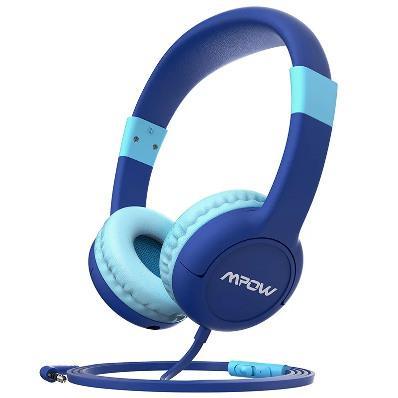 Mpow CH1S детские наушники 85DB ограниченная Защита слуха детские наушники шумоподавление наушники для мальчиков/девочек Малыш с микрофоном - Цвет: Blue Kids Headphone