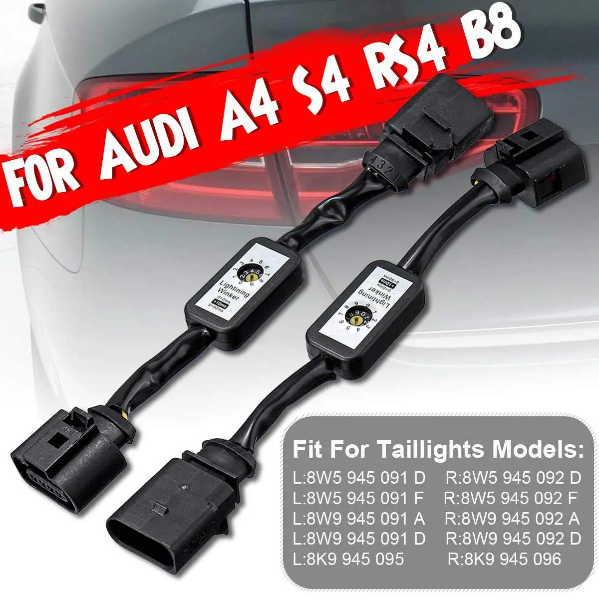 2 шт. черный Динамический указатель поворота светодиодный задний фонарь дополнительный модуль кабель провода Harnes для Audi A4 S4 RS4 B8 2010