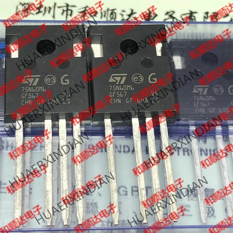 10 шт./лот и 75N60M6 STW75N60M6-4 в 247-4