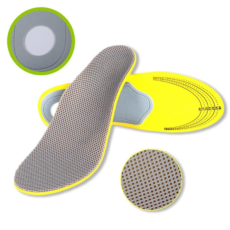 1 pair S L Size Memory Foam Orthotic Arch Insert Insoles Shoe Pads Heel Cushion Feet Care Tool Sport Support For Men Women