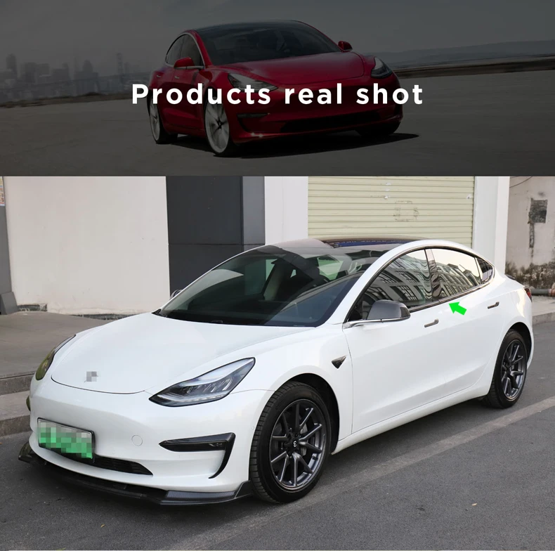LUCKEASY ABS оконной рамы модификации для Tesla модель 3- автомобиля рама для дверей и окон модификации отделкой 10 шт./компл