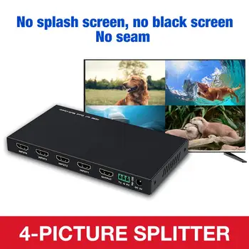 

HDMI Screen Splitter 4x1 Quad Multi-Viewer Seamless HDMI Switch With Remote Control 4 In 1 Out HDMI Switch With 5 Display Modes