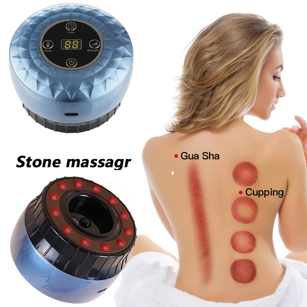 Электрический массажер Gua Sha устройство для согревания и физиотерапии прибор