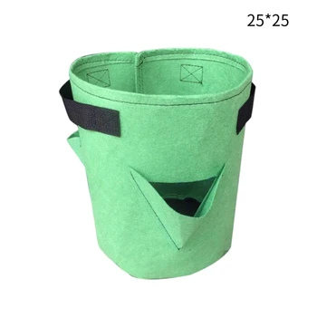 

Removable Strawberry Planting Bag Growth Pot Breathable Folding Multi Mouth Vegetable Flower Visualization Pockets With Handles