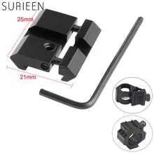 SURIEEN, военные универсальные Охотничьи аксессуары, крепление для прицела 11 мм/10 мм до 20 мм/21 мм, рейка Вивер, адаптер для преобразования Пикатинни