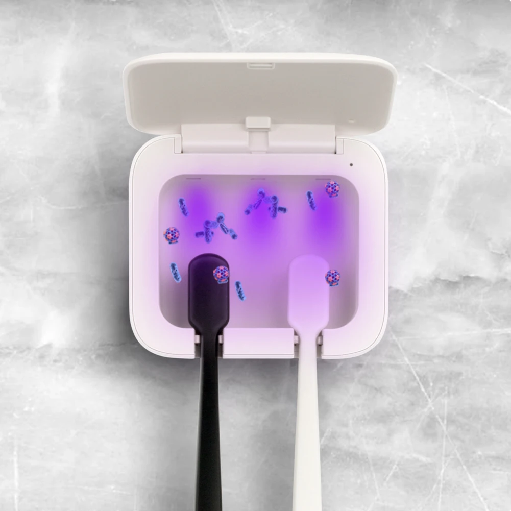 ORIGINAL  New Smart Toothbrush Sterilizer Ultraviolet Technology Sterilizer Black Couple Toothbrush Box for H