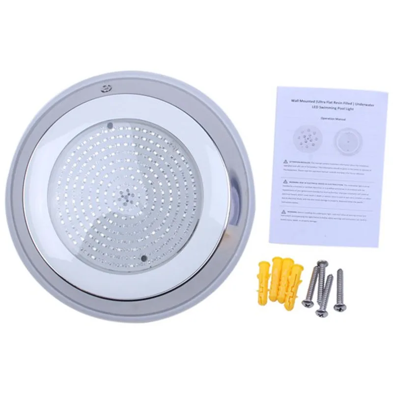 18 Вт из нержавеющей стали + PC Fil светодиодный светильник для бассейна RGB