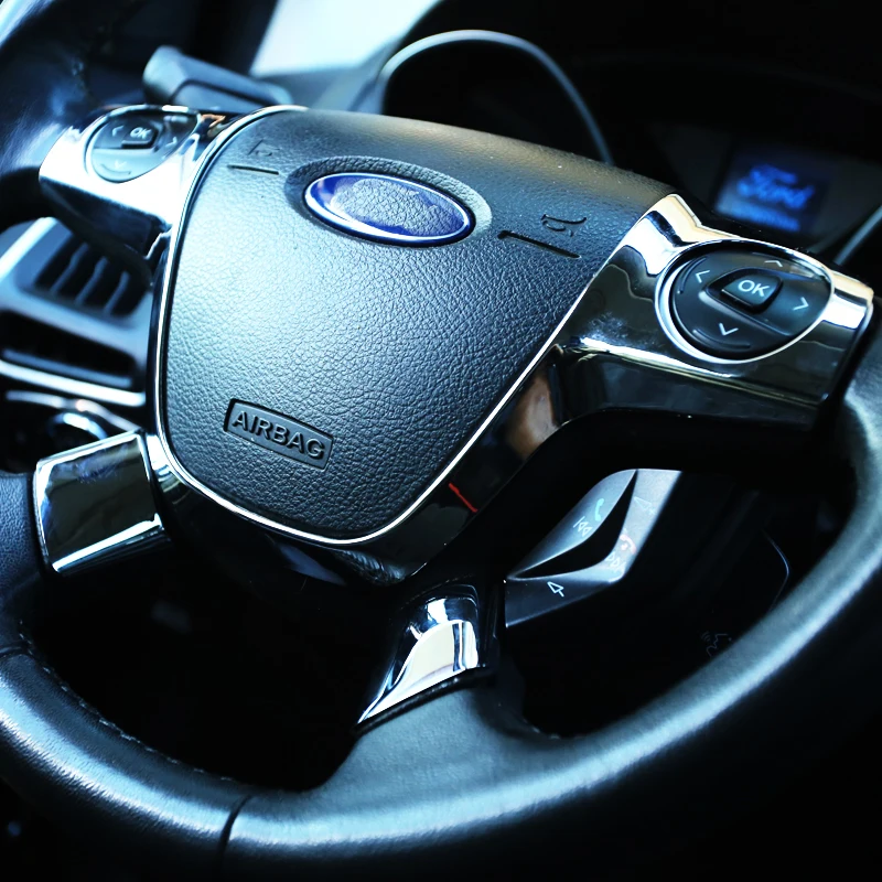 Накладка на рулевое колесо автомобиля наклейка декоративный чехол для Ford Focus 3 MK3