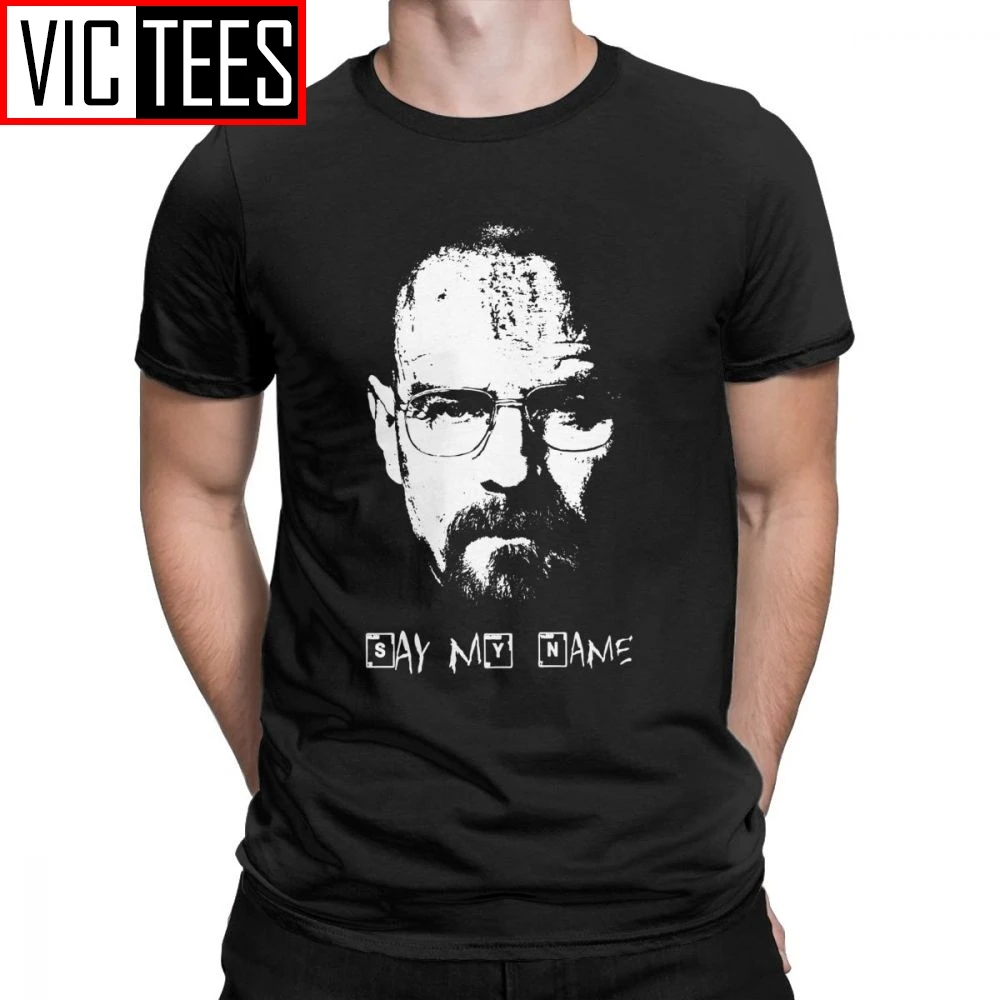Мужская хлопковая футболка с коротким рукавом и надписью My Name Breaking Bad | одежда