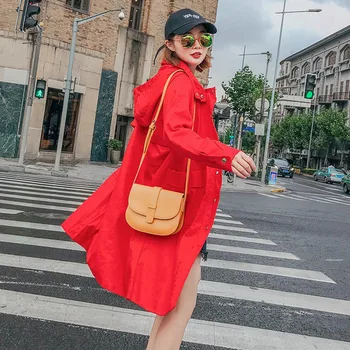 

Sun Protection Clothing Female Mid-length 2019 New Style Thin White Sun Protection Clothing Popular Fairy Long Trench Coat