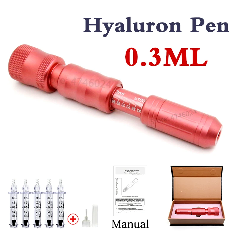 Caneta de Injeção Nebulizador para Lábio 0.3ml de Alta Pressão Hyaluron Invasora Levantamento Enrugamento Remoção Hialurônica Não