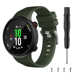 Silicone Sport Replacement Wristband Strap with Tool - Garmin Swim 2 (Army green)