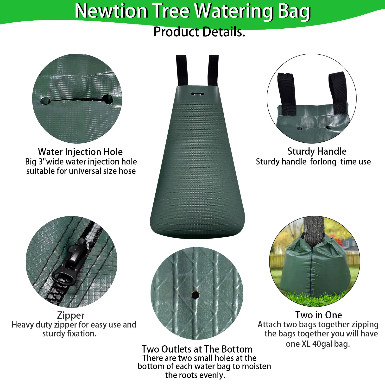 20 Gallons Dripper Pouch Reusable Agricultural Tree Water Bag Slow Drip Irrigation Bags Fram Watering Accessaries Products New