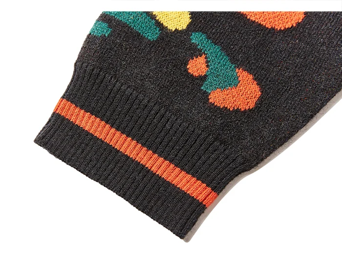 Funny clown print knitted cardigan sweater Clearance