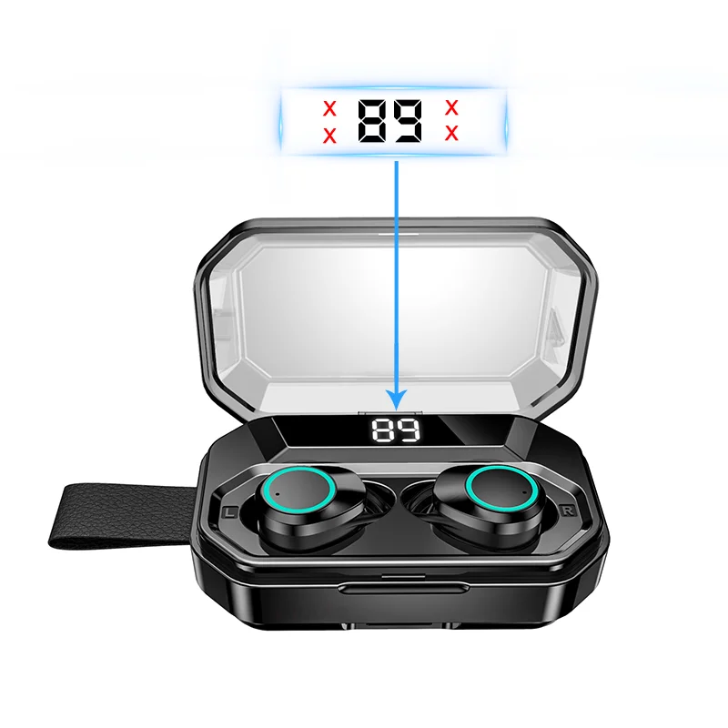 Black-X6 Беспроводные наушники H& A, наушники с сенсорным управлением, Bluetooth наушники с микрофоном, спортивная водонепроницаемая гарнитура+ 3300 мА/ч зарядная коробка - Цвет: Black-X6