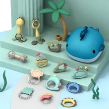 Hochets mobiles pour bébés de 12 mois, boîte de rangement pour anneau de dentition en caoutchouc, musique douce, jouets pour bébés, cadeaux de noël pour nouveau nés