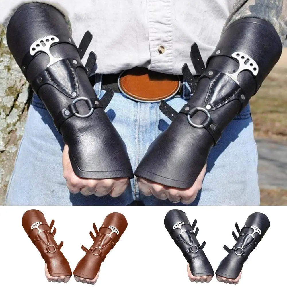 Steampunk Arm Guard Leather Martial Arts Forearm Guards Medieval