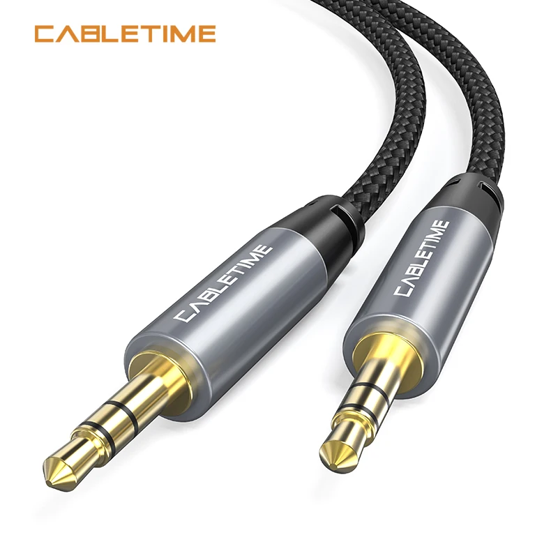 Кабель Cabletime 3 5 мм Aux-кабель стереокабель для динамиков разъем автомобильных