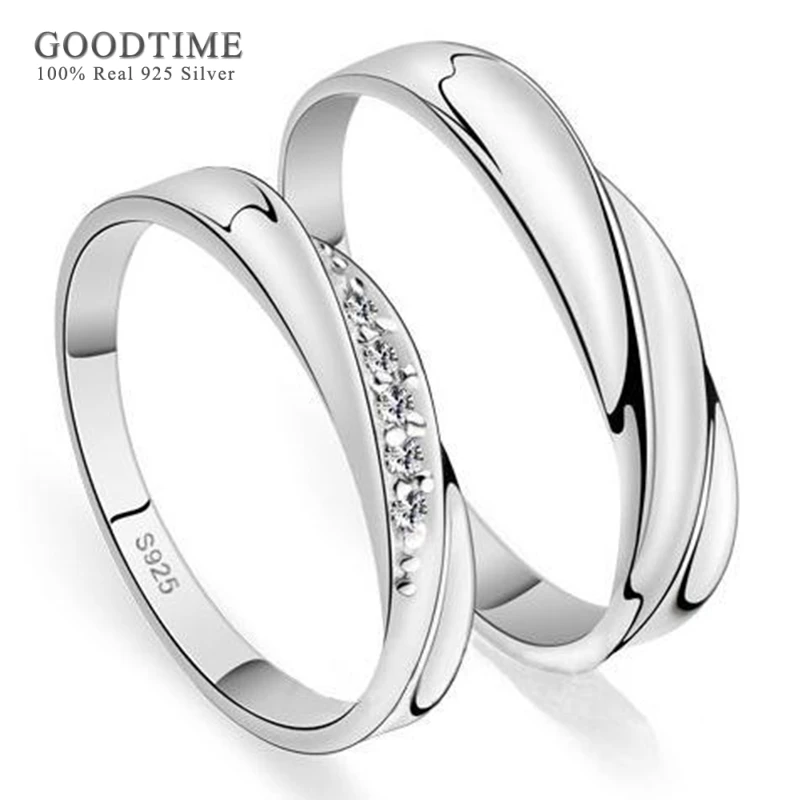 Silver Ring Wedding Rings Silver Rings Fashion Couple Ring For Women Men Pure 925 Sterling Silver Jewelry Romantic Wedding Rings For Lovers
