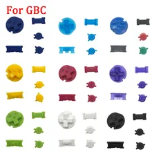 16 cores a b botões com power on fora botões keypads para gameboy cor gbc novos botões coloridos conjunto para gbc d-pad a b botões