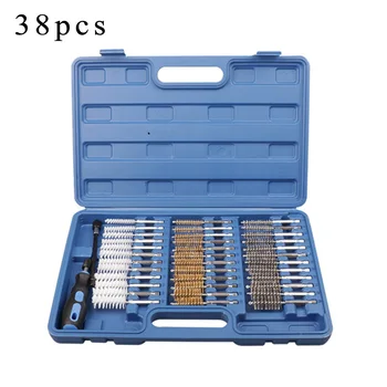 

38PCS Aluminum Alloy Hex Shank Wire Brushes Hardware Tube Cleaning Tool Set Hand Tools Wire Brushes