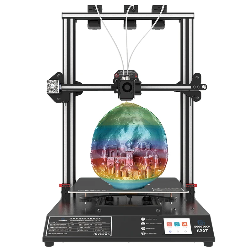 resin printer Geeetech A30T 3-in-1-out auto leveling mix color 3d printer mix-color 320*320*420mm print area with Filament Fetector FDM resin printer