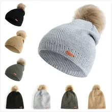 Новая Осенняя мода дамы вязать двухслойный Большой волос мяч шляпа, чтобы держать теплый сплошной цвет кукурузы капюшон защита головы дикая шапка# YL10