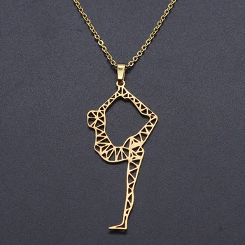 

Geometric Stainless Steel Yoga Necklace for Women Accept OEM Order Dainty Steel Necklaces Fashion Jewelry Necklaces Dropshipping