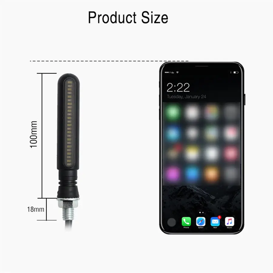 2 шт. ATV Скутер Динамический светодиодный индикатор поворота мигалка+ красный задний стробоскоп светильник