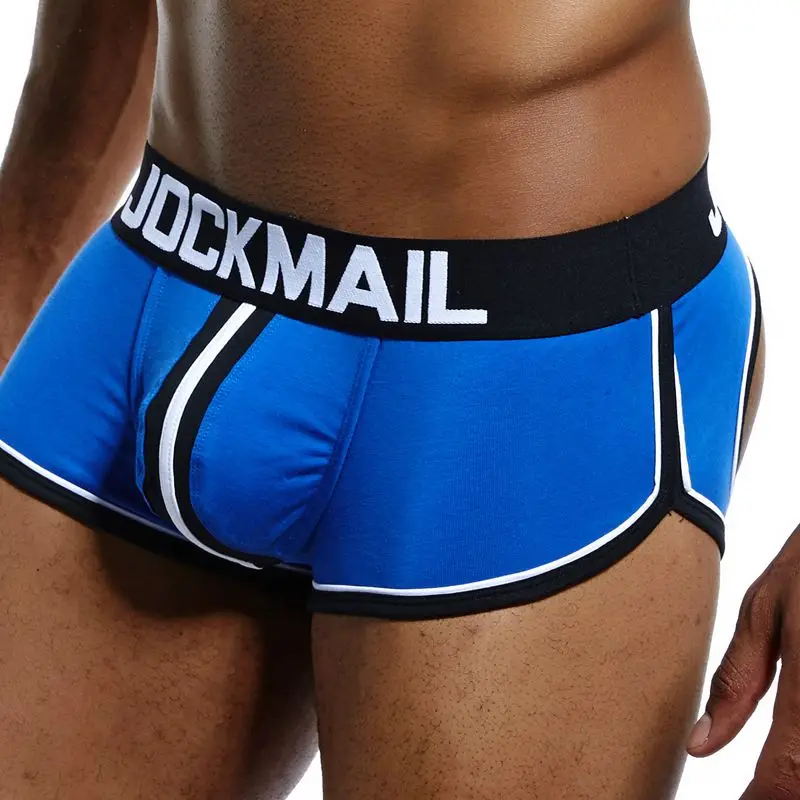 JOCKMAIL фирменфирменное Мужское нижнее белье, боксеры, шорты для геев, с мешочком для пениса, cueca, боксеры, calzoncillos hombre, мужские боксеры, шорты, трусы для сна