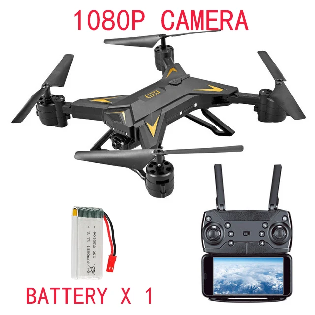 BLACK 1080P 1B Радиоуправляемый вертолет Квадрокоптер WiFi fpv с истинным 720 P/1080 P широкоугольная HD камера с высоким режимом удержания складной рычаг RC Дрон Квадрокоптер - Цвет: BLACK 1080P 1B