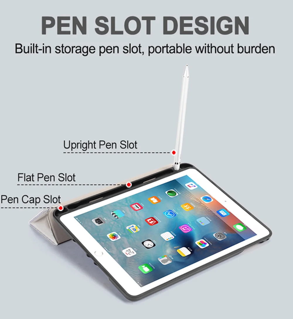 Для iPad Mini 5 Mini4 чехол с карандашом держатель Премиум из искусственной кожи силиконовый чехол для iPad mini 5 Чехол
