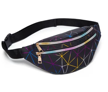 

New Fashion Women's Fanny Pack Adjustable Waist Pack Bags Zipper Pockets Stylish Running Belt Plaid