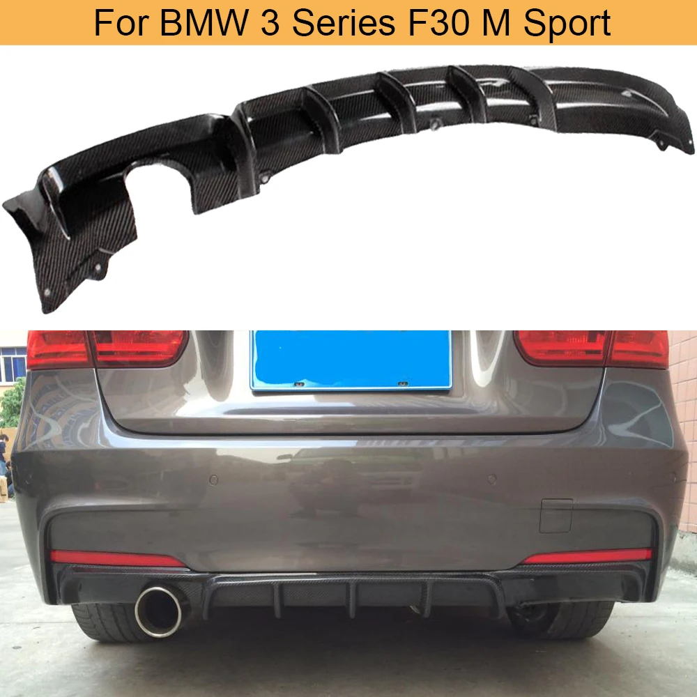 Диффузор заднего бампера из углеродного волокна для BMW 3 серии F30 M Sport 12 17