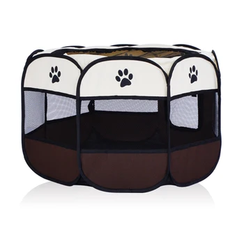 

Folding Octagonal Pet Tent Cat Delivery Room Small Closed Cage Litter Fence Puppies Kennel Production Box panier chat