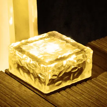 

Decorative garden light 4LED floor lamp lawn lamp home solar buried ice brick lamp