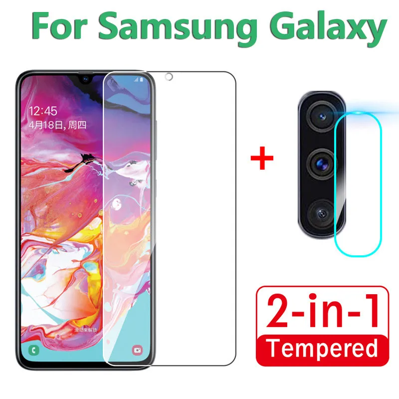 2 в 1 защитное закаленное стекло для объектива камеры Samsung Galaxy A50 A505F|Защитные
