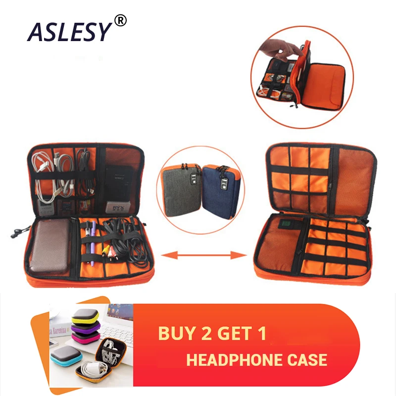 Skup Wodoodporny iPad Organizer kabel do transmisji danych usb przewód słuchawkowy Pen Power Bank torba do przechowywania podróżna futerał na zestaw cyfrowe gadżety zawierają