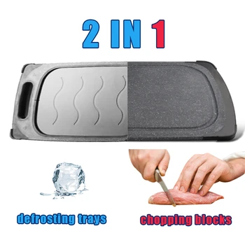 

Fast Defrosting Tray Chopping Blocks 2 in1 Thaw Frozen Food Meat Fruit Quick Defrosting Plate Board Defrost Kitchen Gadget Tool