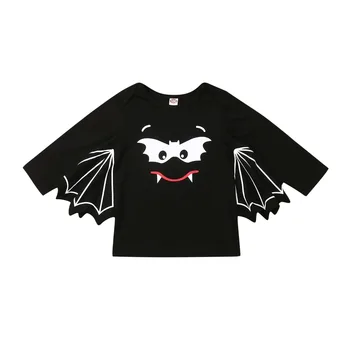 

Pudcoco Newborn Baby Girl Boy Halloween Bat Clothes Long Sleeve Top T-Shirt 2019 New Casual Cotton Children Outfits