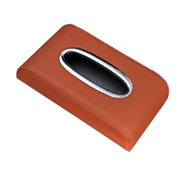 

Cover Decorative Block Type Organizer Napkin Home Paper Holder Multi-function Car Storage Portable Artificial Leather Tissue Box