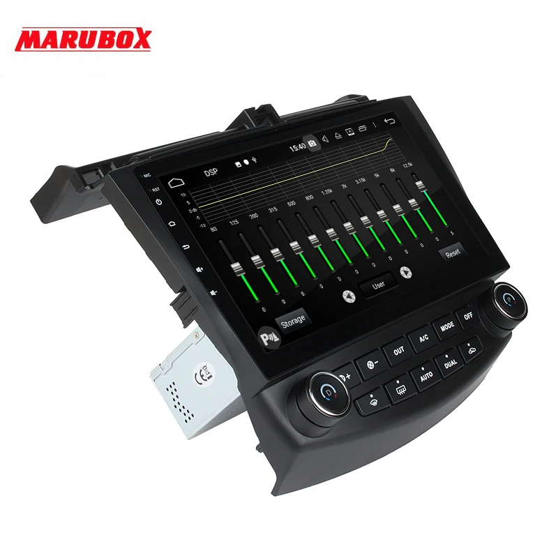 Штатная магнитола для Honda Accord 7 2005 2006 2007 2008, MARUBOX KD1218 Штатное головное устройство для Хонда Аккорд 7, Android 9.0, Восьмиядерный процессор,встроенный DSP, IPS экран, Оперативная 4GB, Встроенная 64GB