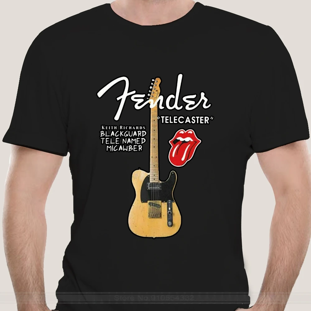 Футболка Keith Richards Guitar Black Guard Tele Micawber Мужская Размер: S-to-XXL sbz1311 | одежда