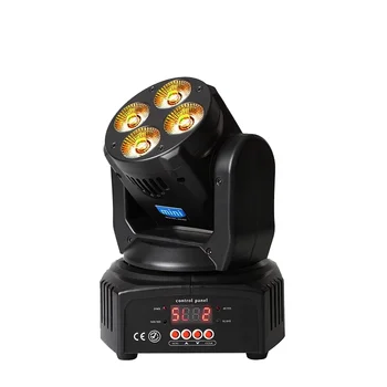 

Mini 4*10W 4-in-1 LED Moving Head Wash light The bar has cool lighting disco night DJ light